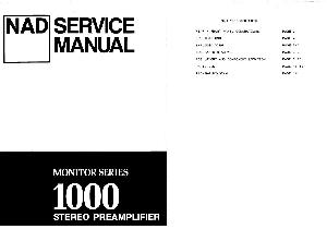 Сервисная инструкция NAD 1000 ― Manual-Shop.ru