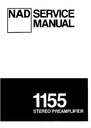 Сервисная инструкция NAD 1155 ― Manual-Shop.ru