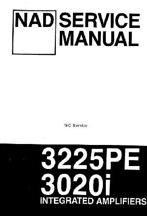 Сервисная инструкция NAD 3020I, 3225PE  ― Manual-Shop.ru