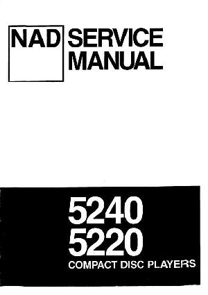 Сервисная инструкция NAD 5220, NAD 5240 ― Manual-Shop.ru