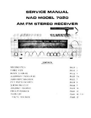 Сервисная инструкция NAD 7020  ― Manual-Shop.ru