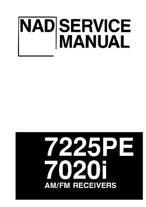 Сервисная инструкция NAD 7020I, NAD 7225PE ― Manual-Shop.ru