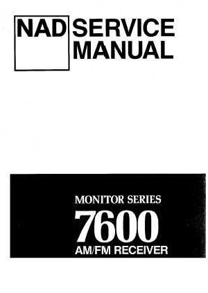 Сервисная инструкция NAD 7600 ― Manual-Shop.ru