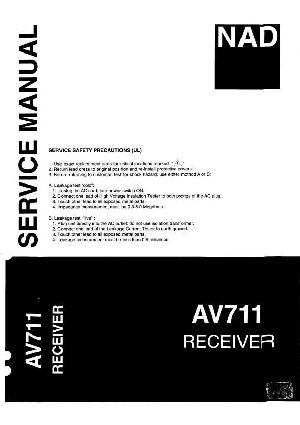 Сервисная инструкция NAD AV711 ― Manual-Shop.ru
