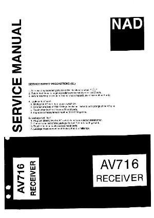 Сервисная инструкция NAD AV716 ― Manual-Shop.ru