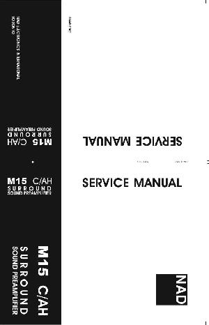 Сервисная инструкция NAD M15-C-AH ― Manual-Shop.ru