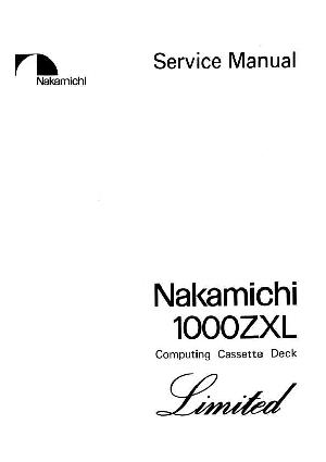 Сервисная инструкция NAKAMICHI 1000ZXL-LIMITED ― Manual-Shop.ru