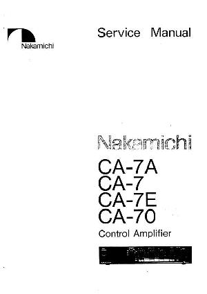 Сервисная инструкция Nakamichi CA-7, CA-7A, CA-7E, CA-70 ― Manual-Shop.ru