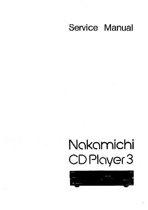 Service manual Nakamichi CD-PLAYER-3 ― Manual-Shop.ru