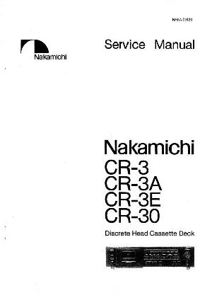 Сервисная инструкция Nakamichi CR-3, CR-3A, CR-3E, CR-30 ― Manual-Shop.ru