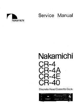 Сервисная инструкция Nakamichi CR-4, CR-4A, CR-4E, CR-40 ― Manual-Shop.ru