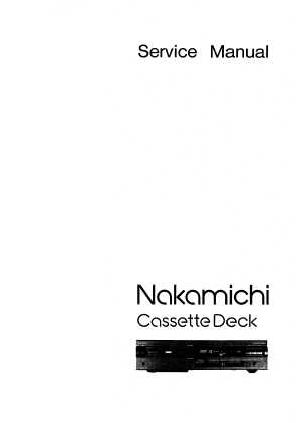Сервисная инструкция Nakamichi DR-3 ― Manual-Shop.ru