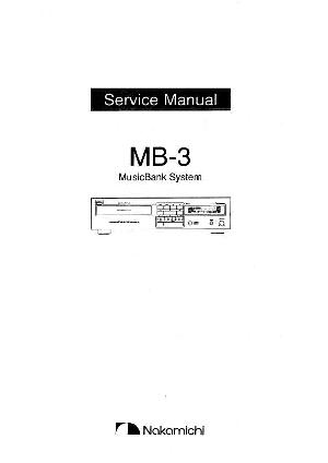 Сервисная инструкция Nakamichi MB-3 ― Manual-Shop.ru