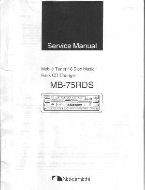 Сервисная инструкция Nakamichi MB-75RDS ― Manual-Shop.ru
