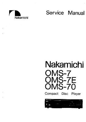 Сервисная инструкция Nakamichi OMS-7, OMS-7E, OMS-70 ― Manual-Shop.ru