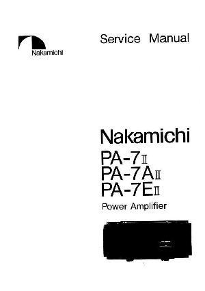 Сервисная инструкция Nakamichi PA-7II, PA-7AII, PA-7EII ― Manual-Shop.ru