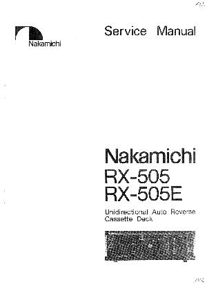 Сервисная инструкция NAKAMICHI RX-505, RX-505E ― Manual-Shop.ru