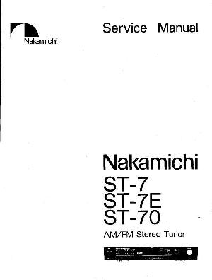 Сервисная инструкция NAKAMICHI ST-7, ST-7E, ST-70 ― Manual-Shop.ru