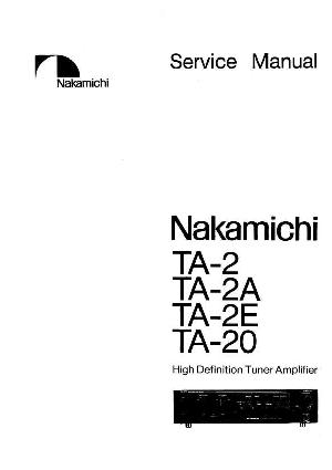 Сервисная инструкция Nakamichi TA2, TA2A, TA2E, TA20 ― Manual-Shop.ru