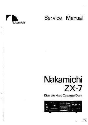 Сервисная инструкция Nakamichi ZX-7 ― Manual-Shop.ru