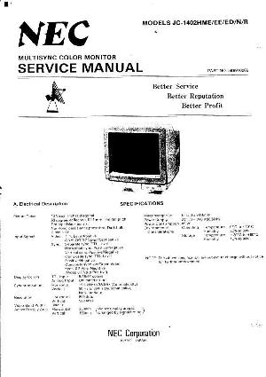 Service manual NEC JC-1402EE ― Manual-Shop.ru