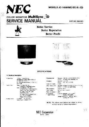 Сервисная инструкция NEC JC-1404HME ― Manual-Shop.ru