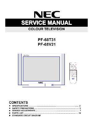 Сервисная инструкция NEC PF-68T31, PF-68V21 ― Manual-Shop.ru