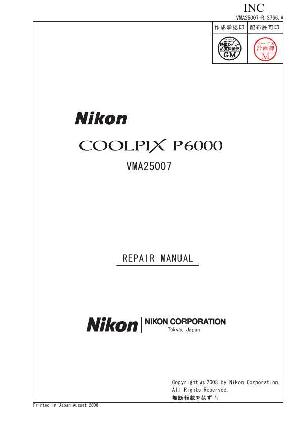 Сервисная инструкция Nikon COOLPIX P6000 ― Manual-Shop.ru