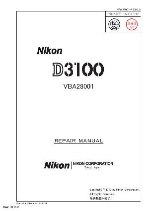 Сервисная инструкция Nikon D3100 ― Manual-Shop.ru
