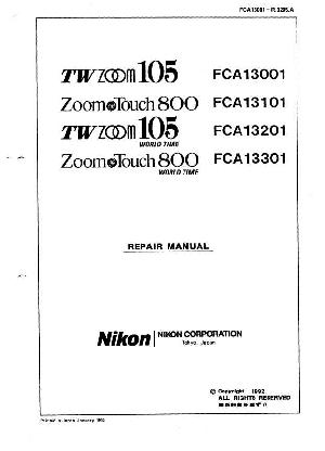 Service manual Nikon ZOOM-TOUCH-800 ― Manual-Shop.ru