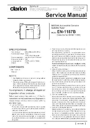 Сервисная инструкция Clarion EN-1187B ― Manual-Shop.ru