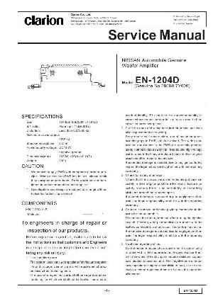Сервисная инструкция Clarion EN-1204D ― Manual-Shop.ru