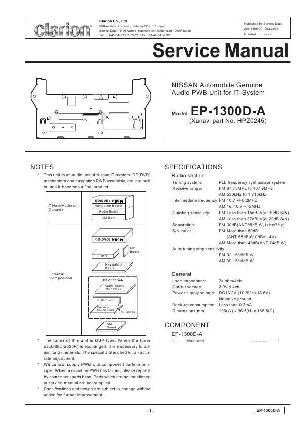 Сервисная инструкция Clarion EP-1300DA ― Manual-Shop.ru
