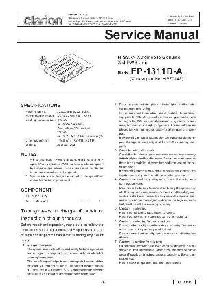 Сервисная инструкция Clarion EP-1311D ― Manual-Shop.ru