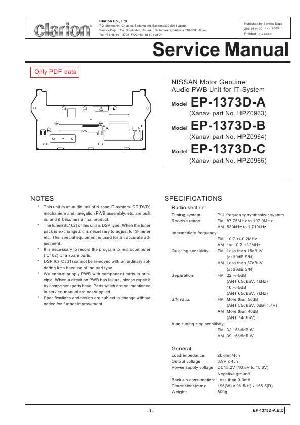 Сервисная инструкция Clarion EP-1373DA, DB, DC ― Manual-Shop.ru