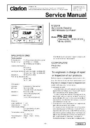 Сервисная инструкция Clarion PN-2218I ― Manual-Shop.ru