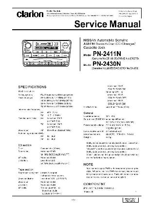 Service manual Clarion PN-2411N, 2430N ― Manual-Shop.ru
