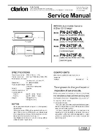 Сервисная инструкция Clarion PN-2475F ― Manual-Shop.ru