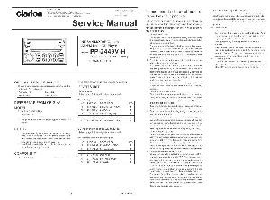 Сервисная инструкция Clarion PP-2449VH ― Manual-Shop.ru