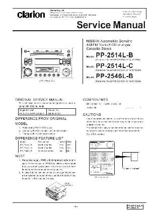 Сервисная инструкция Clarion PP-2514LB ― Manual-Shop.ru