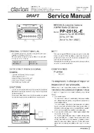 Сервисная инструкция Clarion PP-2515LE ― Manual-Shop.ru