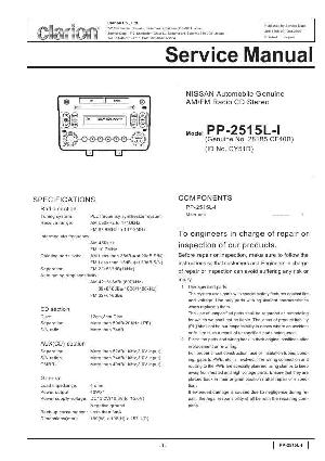 Сервисная инструкция Clarion PP-2515LI ― Manual-Shop.ru