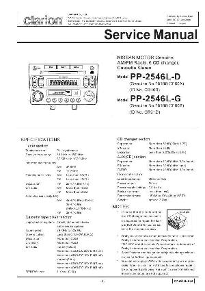 Сервисная инструкция Clarion PP-2546L ― Manual-Shop.ru
