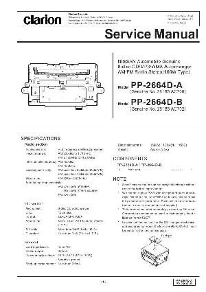 Сервисная инструкция Clarion PP-2664D ― Manual-Shop.ru
