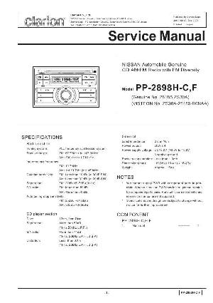 Сервисная инструкция Clarion PP-2898HC ― Manual-Shop.ru