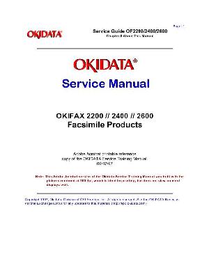 Сервисная инструкция Okidata OKIFAX-2200, 2400, 2600 ― Manual-Shop.ru