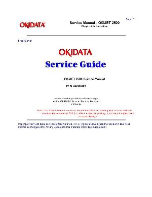 Сервисная инструкция Okidata OKIJET-2500 ― Manual-Shop.ru