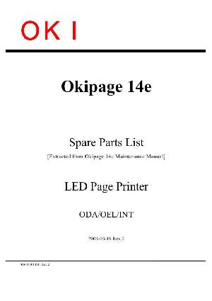 Сервисная инструкция Okidata OKIPAGE-14E, PARTS ― Manual-Shop.ru