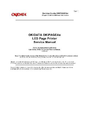 Сервисная инструкция Okidata OKIPAGE-4W ― Manual-Shop.ru