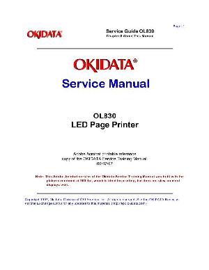 Сервисная инструкция Okidata OL-830 ― Manual-Shop.ru